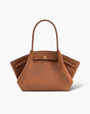 Lara taske - Stor (vegansk ruskind) - Brun - Håndtasker - Khaia