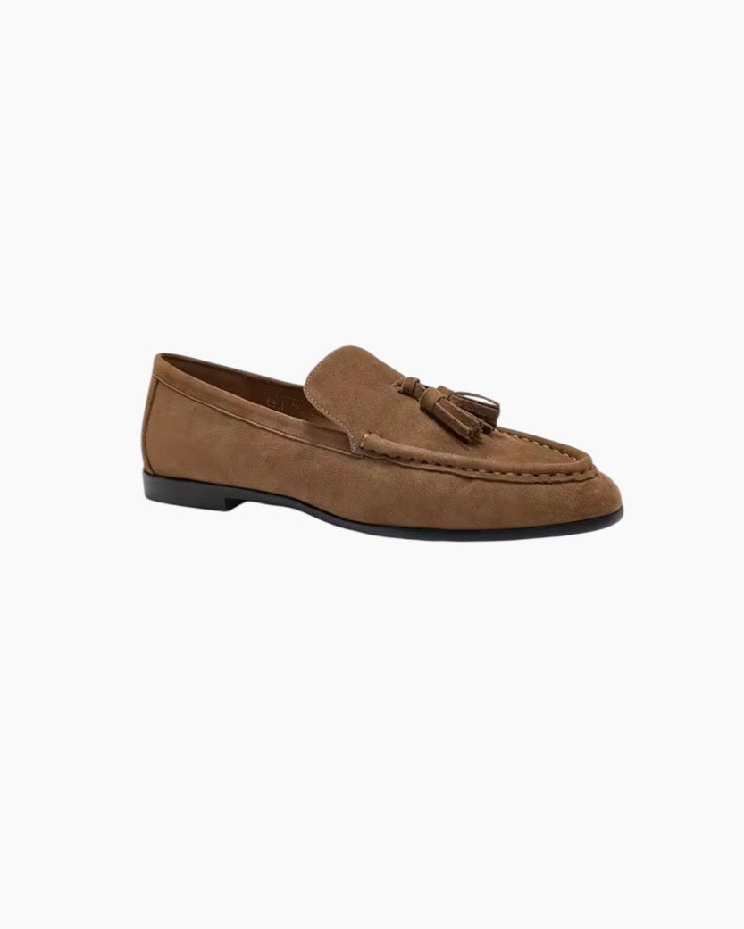 Loafers med tassels i ægte ruskind