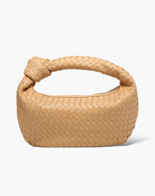 Fiona Flettet Taske - 40 cm - Mørk beige / Guld - Skuldertasker