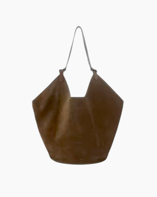 Agnes Bucket Taske - Ægte ruskind - Mørkebrun - Shoppere - Khaia