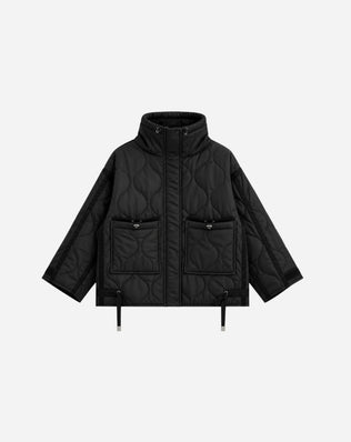 Oversize quilted jakke med snører