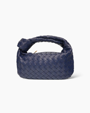 Fiona Flettet Taske - 28 cm - Mørkeblå - Små tasker