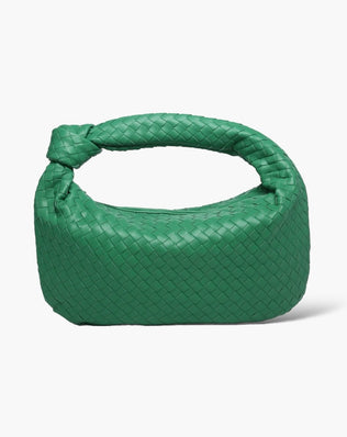 Fiona Flettet Taske - 40 cm - Grøn / Guld - Skuldertasker