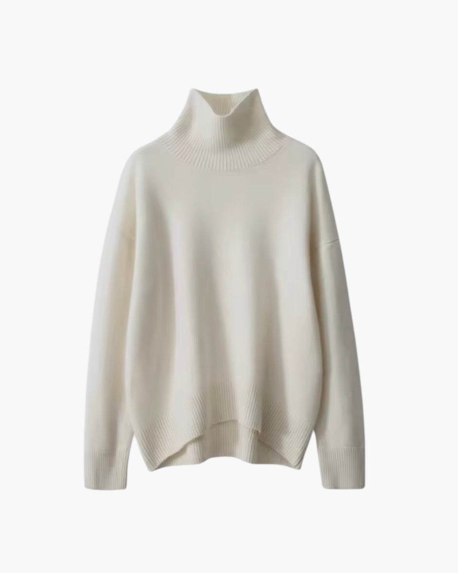 Cashmere rullekrave sweater