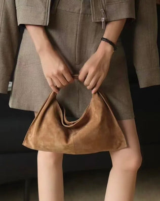 Alvilde Taske - Ægte Ruskind - Håndtasker - Khaia