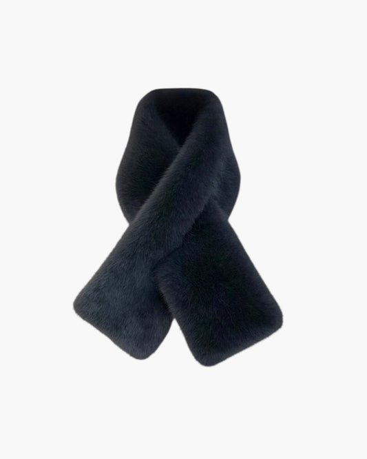 Tørklæde i imiteret pels