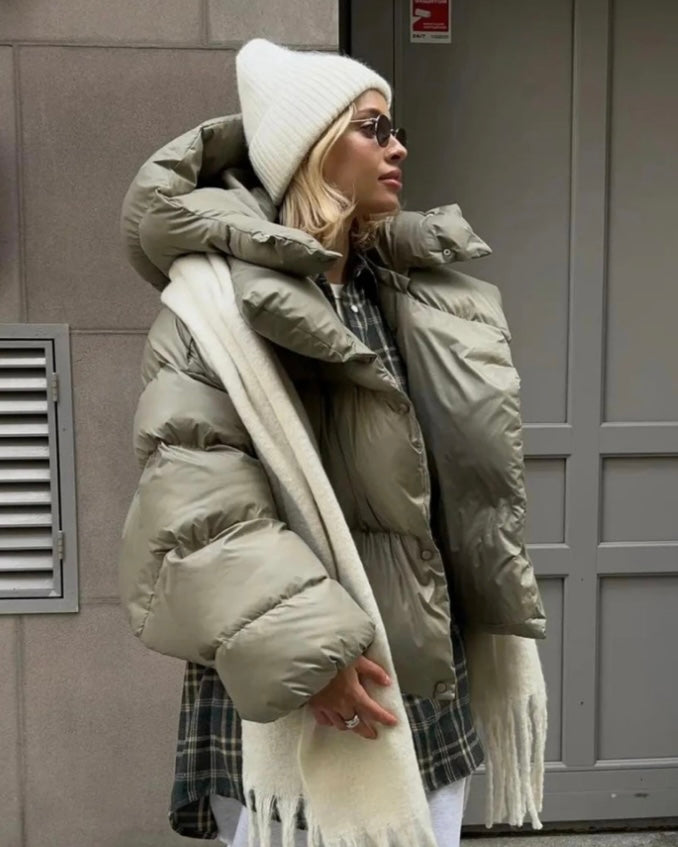 Kort Oversize Puffer Jakke