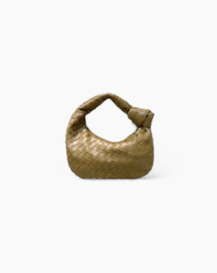 Fiona Flettet Taske - 26 cm - Mosegrøn - Små tasker