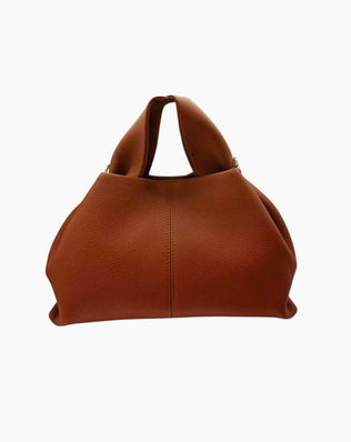 Patricia Taske - Ægte læder - Rødbrun / Stor (32x19x16 cm) - Håndtasker - Khaia