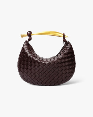 Ellie Flettet Taske - 27 cm - Mørkebrun - Små tasker - Khaia