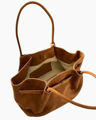 Lara taske - Stor (vegansk ruskind) - Håndtasker - Khaia