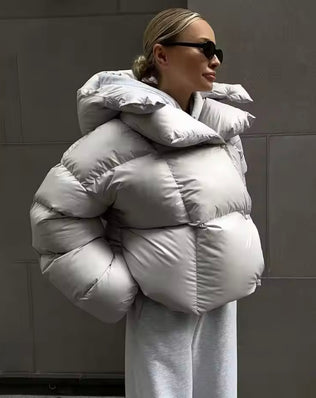 Kort Oversize Puffer Jakke - Jakker - Khaia