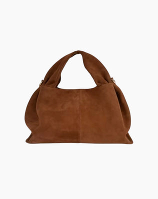 Patricia taske - ægte ruskind (stor) - Brun - Små tasker - Khaia