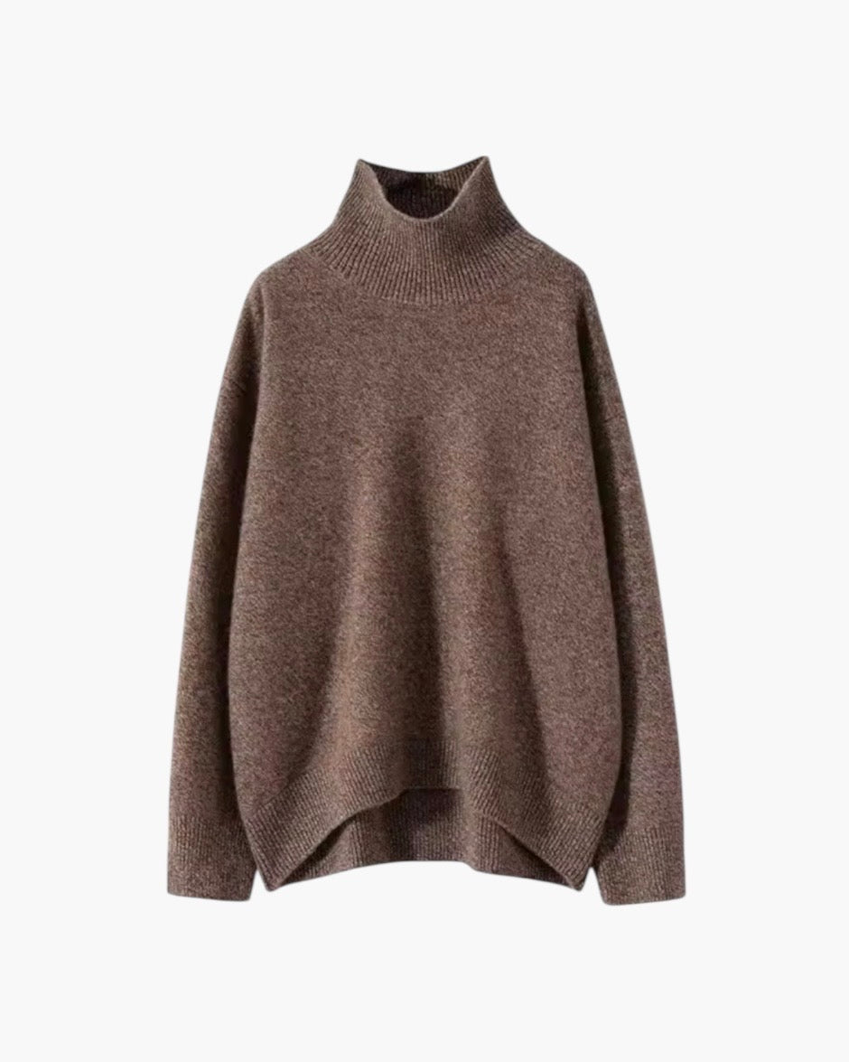 Cashmere rullekrave sweater