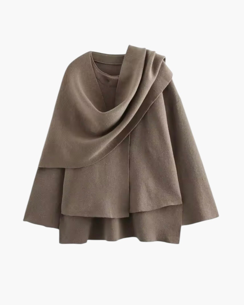 Jakke med tørklæde