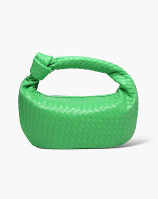 Fiona Flettet Taske - 40 cm - Lysegrøn / Guld - Skuldertasker