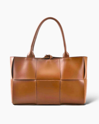 Petra Flettet Taske - 49 cm - Brun - Skuldertasker - Khaia