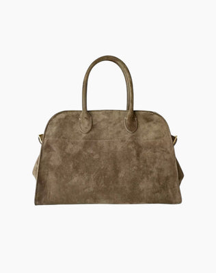 Lulu taske - 39 cm (ægte ruskind) - Taupe - Håndtasker - Khaia