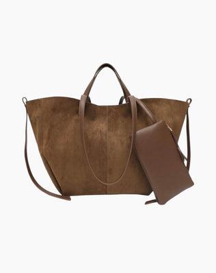 Polly Taske - Stor (vegansk ruskind) - Mørkebrun - Khaia