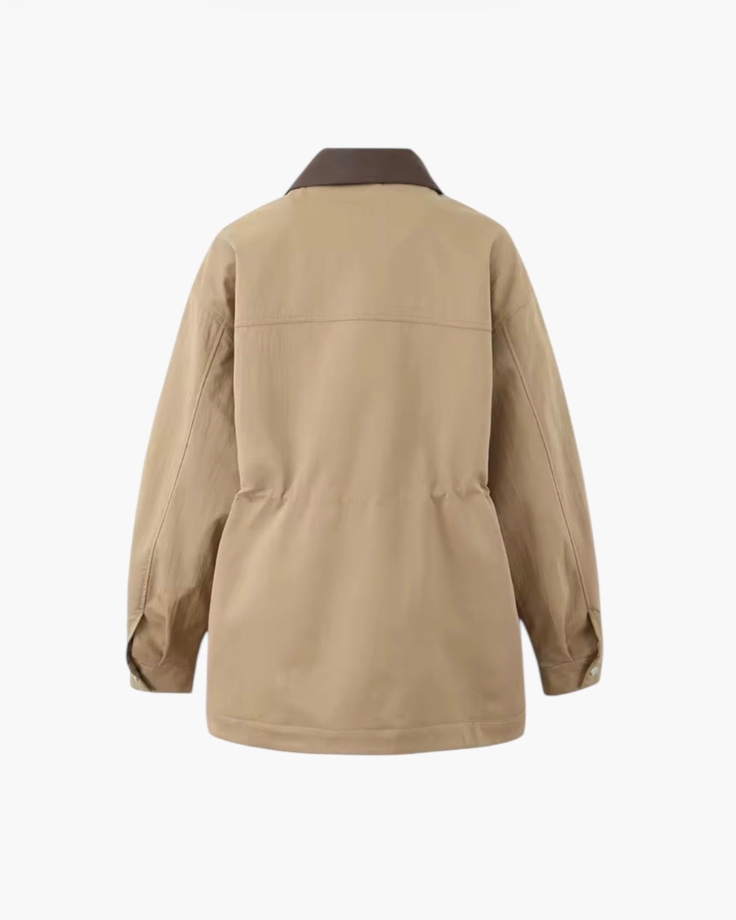 Jakke med kontrastkrave