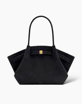 Lara taske - Stor (vegansk ruskind) - Sort - Håndtasker - Khaia