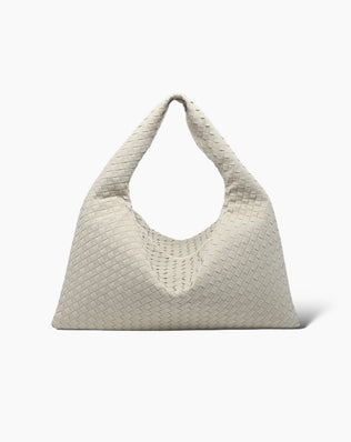 Jessica Flettet Taske - 54 cm (vegansk ruskind) - Lys beige - Shoppere - Khaia