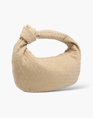 Fiona Flettet Taske - 40 cm (vegansk ruskind) - Skuldertasker - Khaia