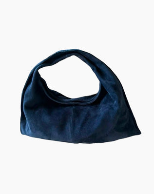 Alvilde Taske - Ægte Ruskind - Mørkeblå - Håndtasker - Khaia