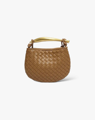 Ellie Flettet Taske - 25 cm - Lysebrun - Små tasker - Khaia