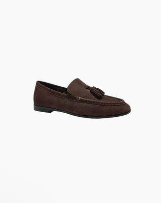 Loafers med tassels i ægte ruskind