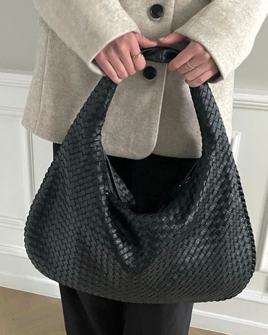 Jessica Flettet Taske - 47 cm - Skuldertasker