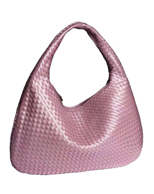 Jessica Flettet Taske - 47 cm - Lyserød - Skuldertasker