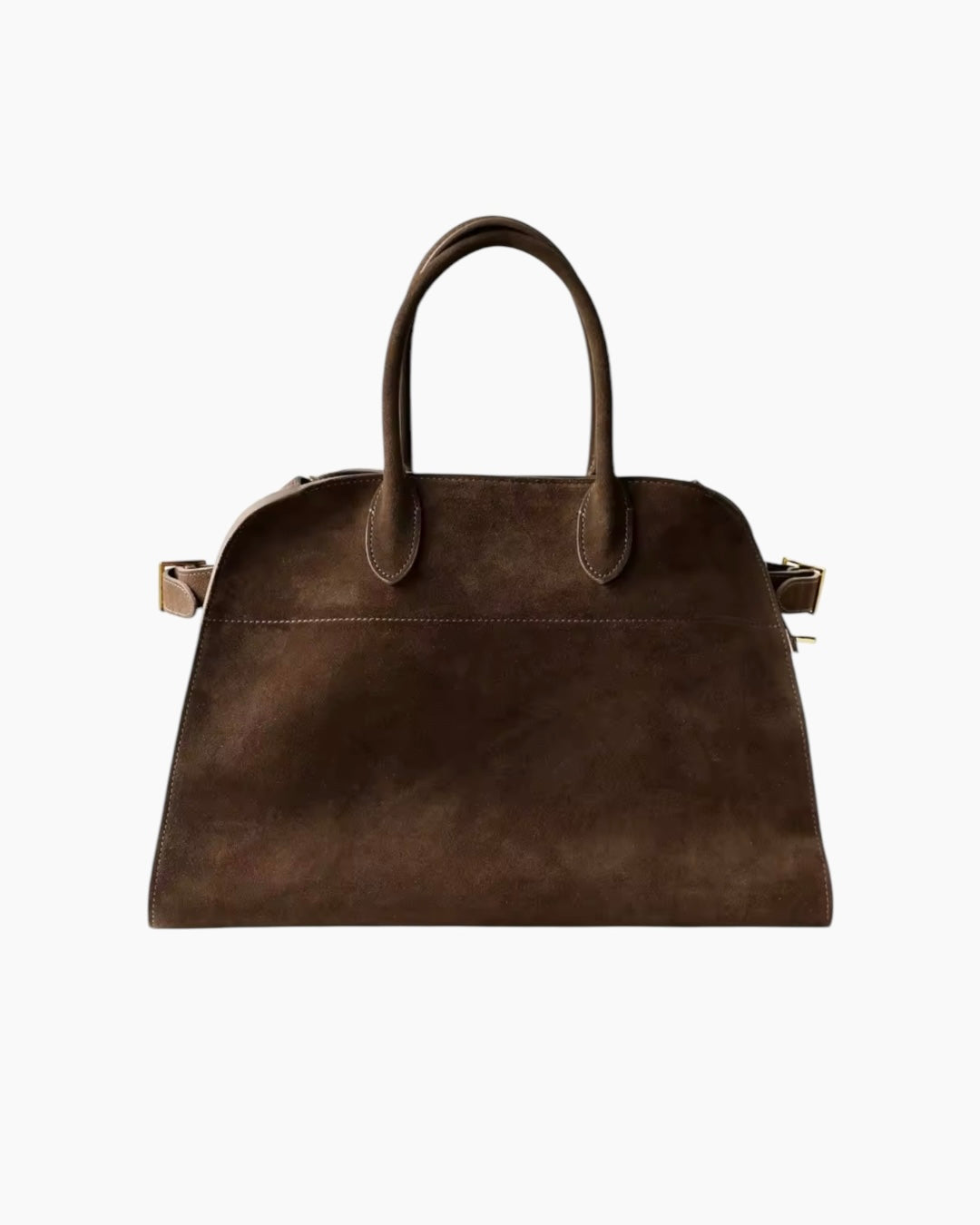 Lulu taske - 39 cm (ægte ruskind) - Mørkebrun - Håndtasker - Khaia