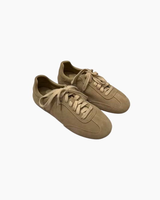 Lace-up sneakers i ruskind