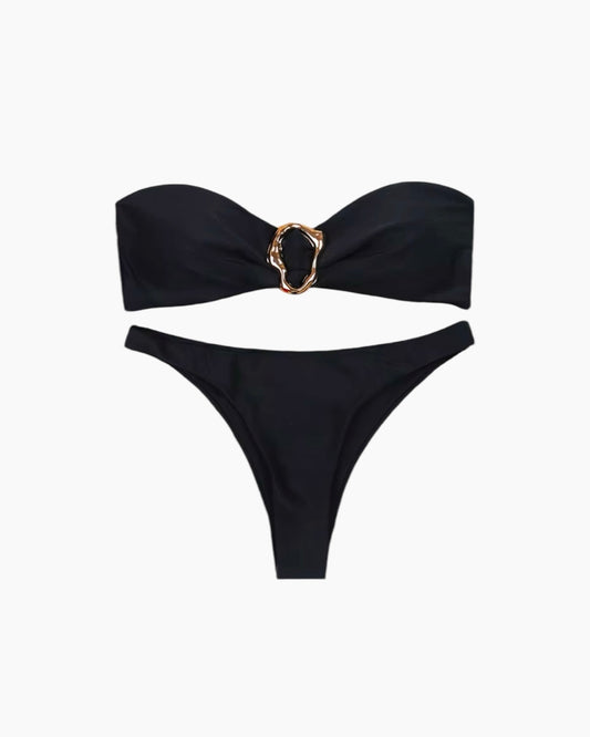 Bikini med guld front detalje