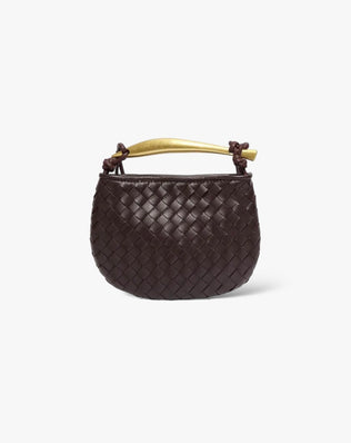 Ellie Flettet Taske - 25 cm - Mørkebrun - Små tasker - Khaia