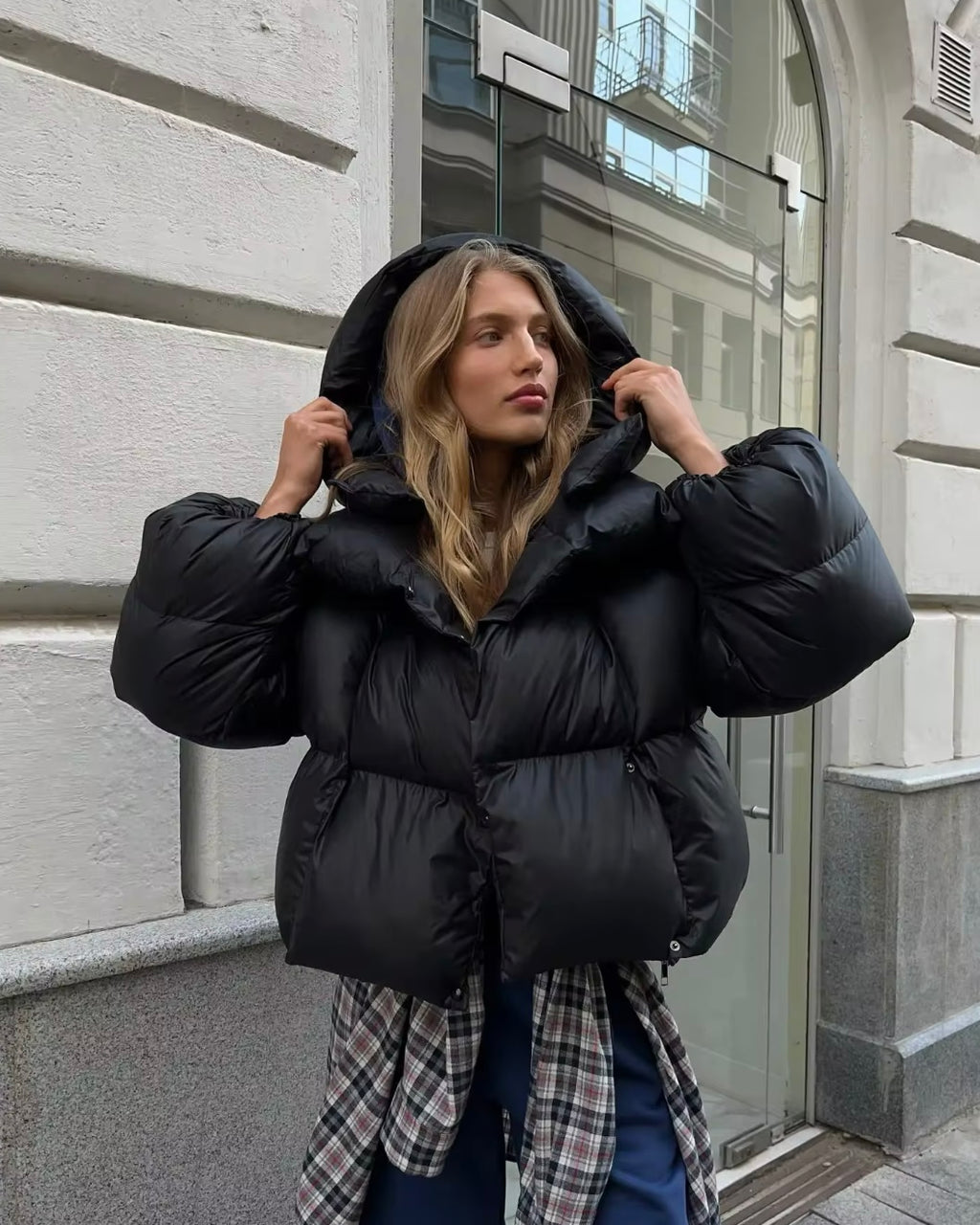 Kort Oversize Puffer Jakke - Jakker - Khaia